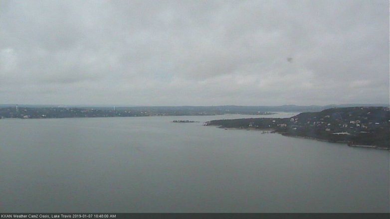 Lake Travis webcam, January 7, 2019 9:50 AM CT