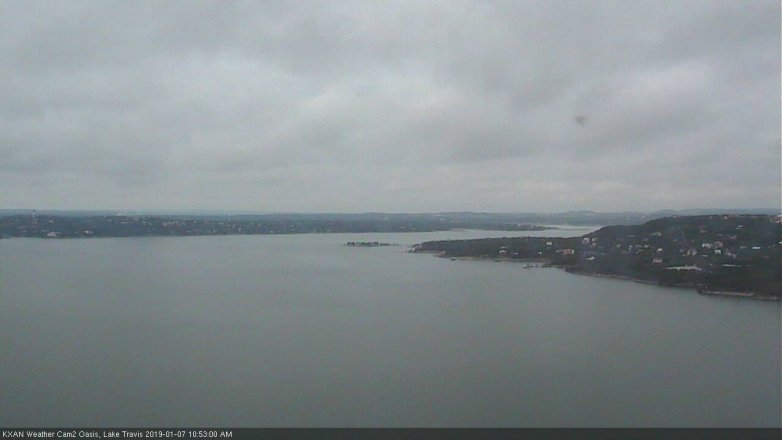 Lake Travis webcam, January 7, 2019 9:55 AM CT