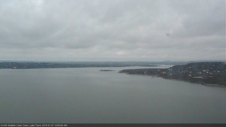 Lake Travis webcam, January 7, 2019 10:00 AM CT
