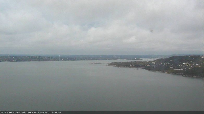 Lake Travis webcam, January 7, 2019 10:05 AM CT