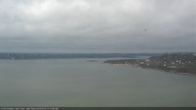 Lake Travis webcam, January 7, 2019 10:15 AM CT
