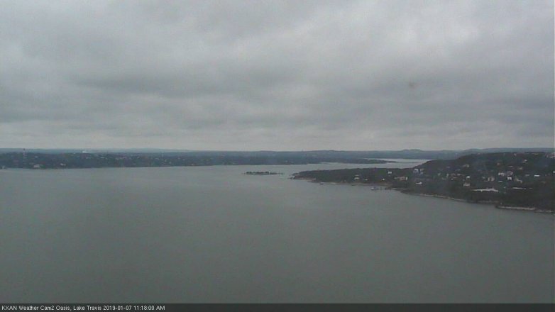 Lake Travis webcam, January 7, 2019 10:20 AM CT