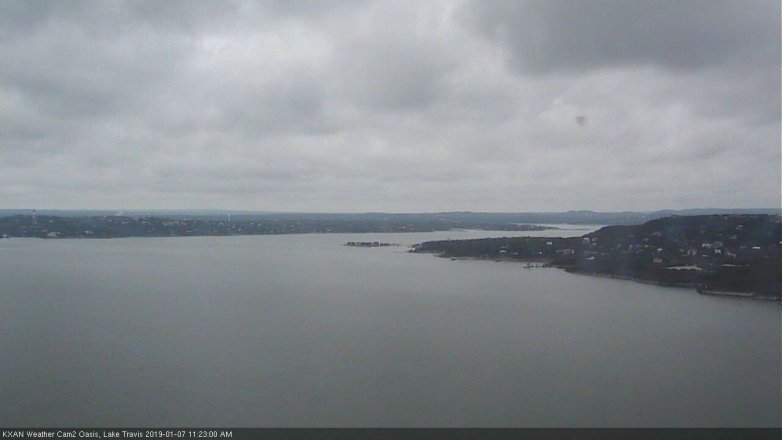 Lake Travis webcam, January 7, 2019 10:25 AM CT