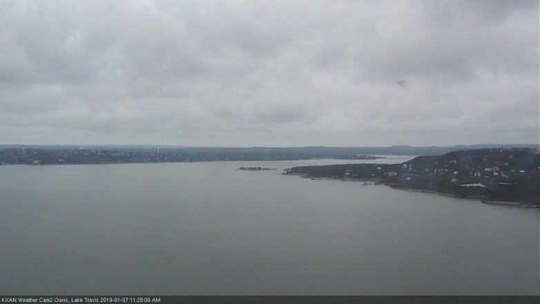 Lake Travis webcam, January 7, 2019 10:30 AM CT