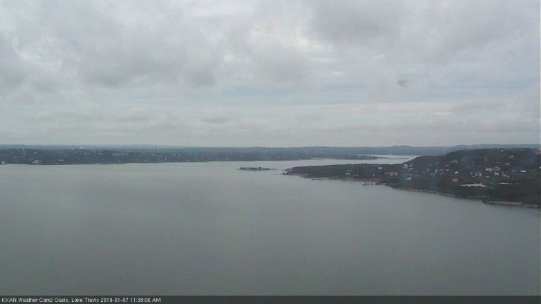 Lake Travis webcam, January 7, 2019 10:40 AM CT