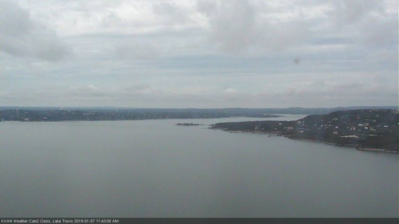 Lake Travis webcam, January 7, 2019 10:45 AM CT