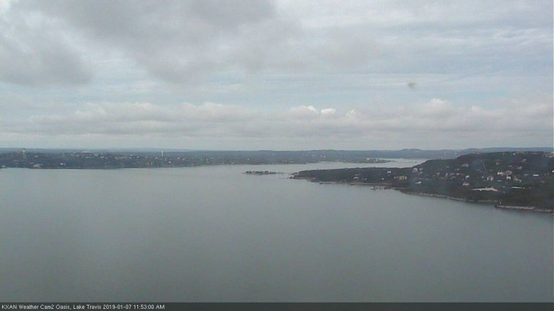 Lake Travis webcam, January 7, 2019 10:55 AM CT