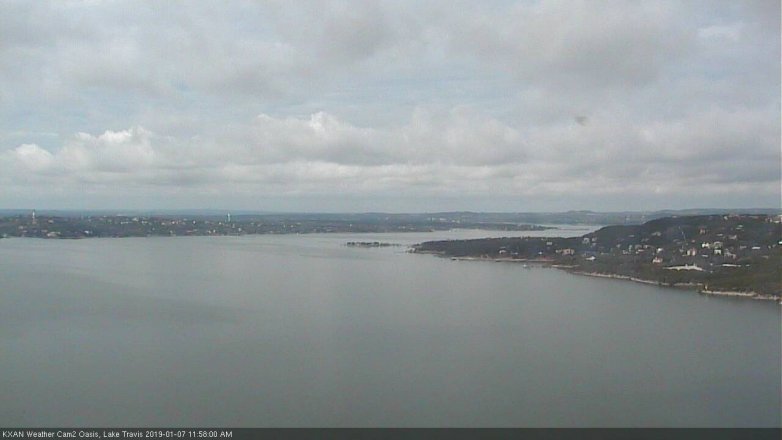 Lake Travis webcam, January 7, 2019 11:00 AM CT
