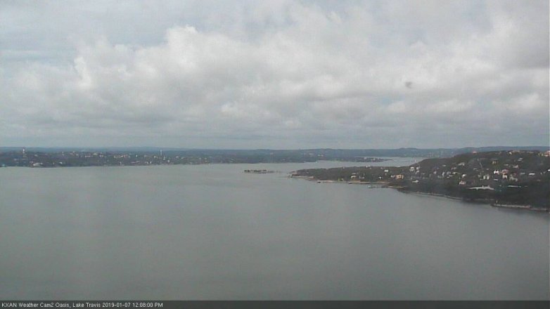 Lake Travis webcam, January 7, 2019 11:10 AM CT
