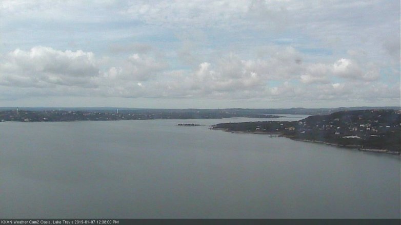 Lake Travis webcam, January 7, 2019 11:40 AM CT