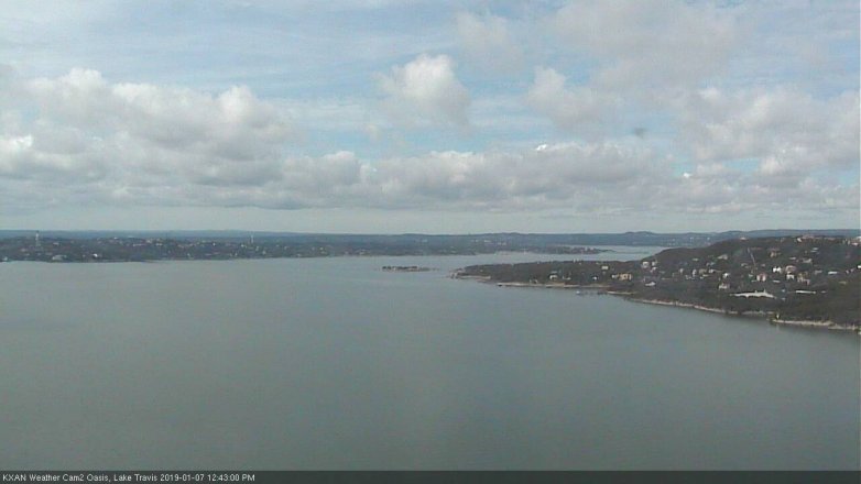 Lake Travis webcam, January 7, 2019 11:45 AM CT