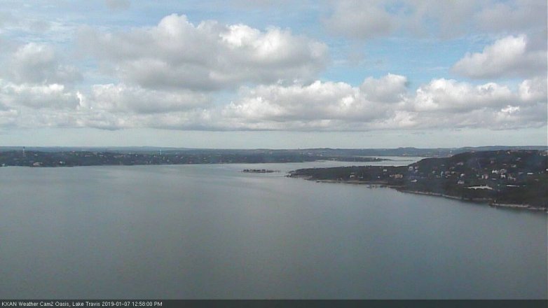 Lake Travis webcam, January 7, 2019 12:00 PM CT