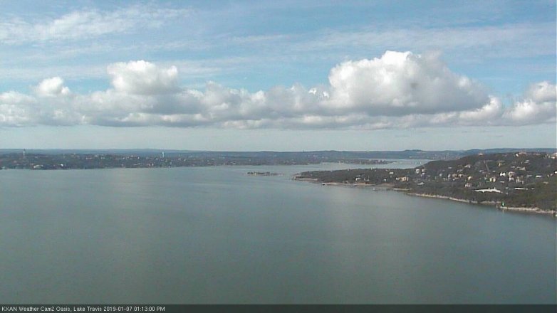 Lake Travis webcam, January 7, 2019 12:15 PM CT