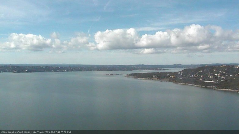 Lake Travis webcam, January 7, 2019 12:30 PM CT