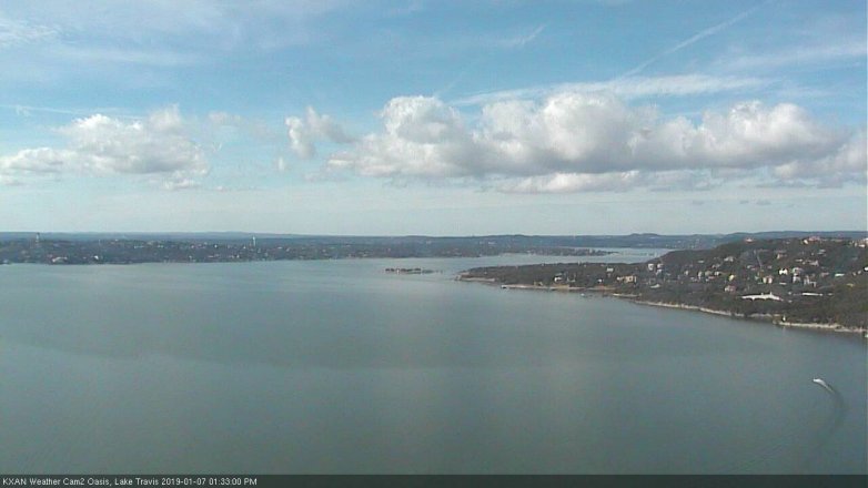 Lake Travis webcam, January 7, 2019 12:35 PM CT