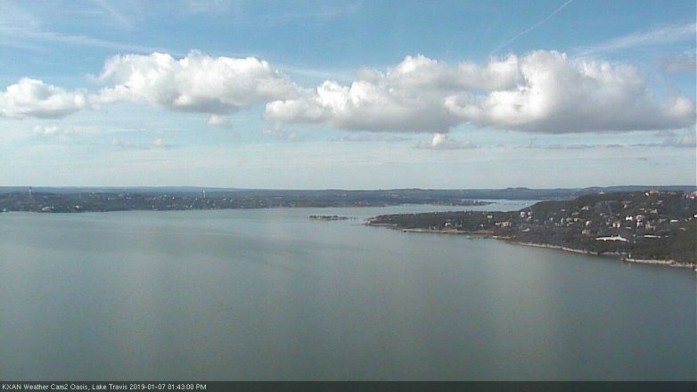 Lake Travis webcam, January 7, 2019 12:45 PM CT
