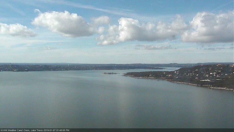 Lake Travis webcam, January 7, 2019 12:50 PM CT