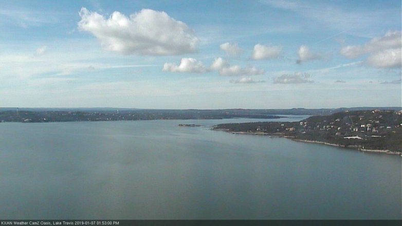 Lake Travis webcam, January 7, 2019 12:55 PM CT