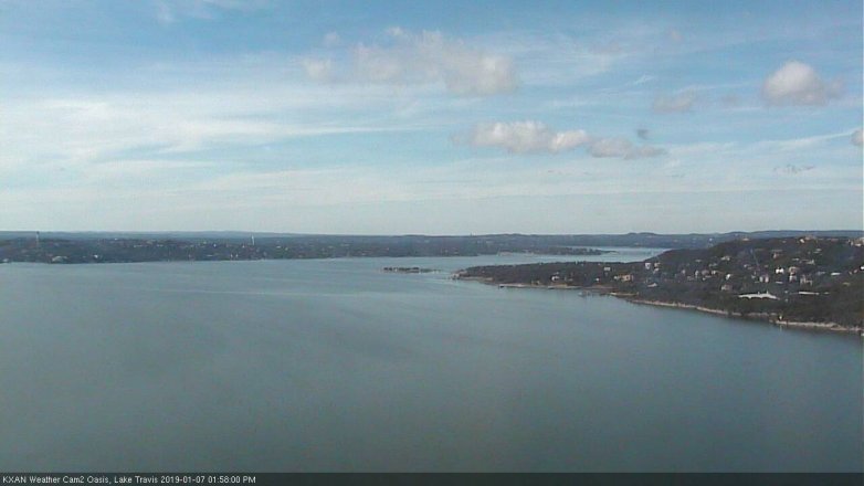 Lake Travis webcam, January 7, 2019 1:00 PM CT