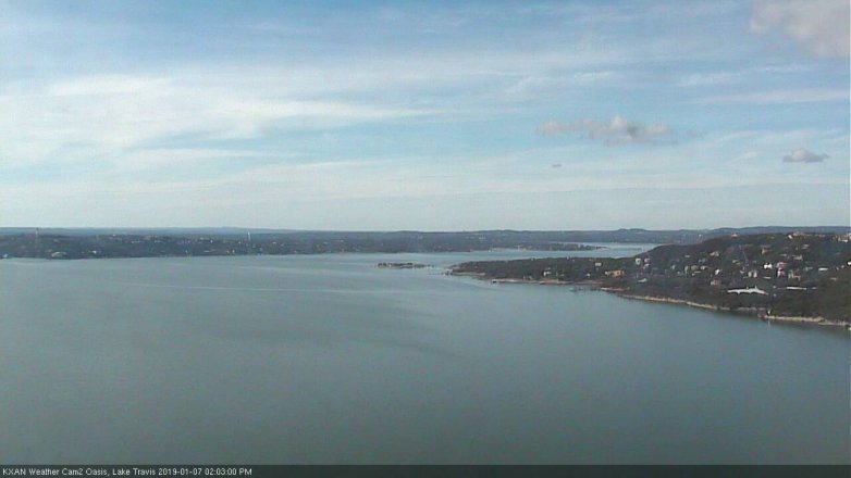 Lake Travis webcam, January 7, 2019 1:05 PM CT