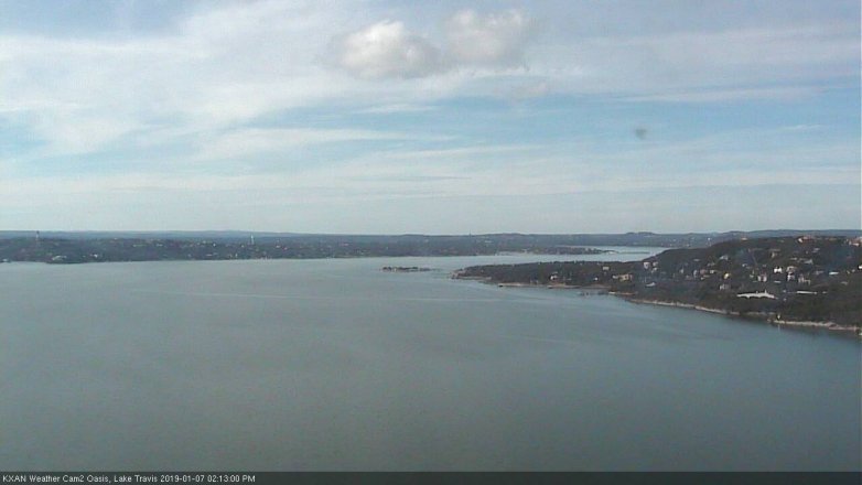 Lake Travis webcam, January 7, 2019 1:15 PM CT