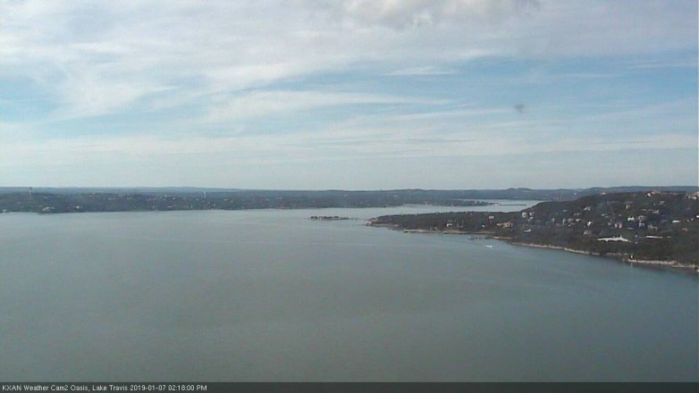 Lake Travis webcam, January 7, 2019 1:20 PM CT