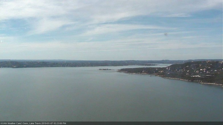 Lake Travis webcam, January 7, 2019 1:25 PM CT