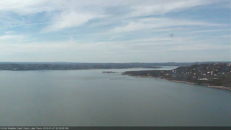 Lake Travis webcam, January 7, 2019 1:30 PM CT