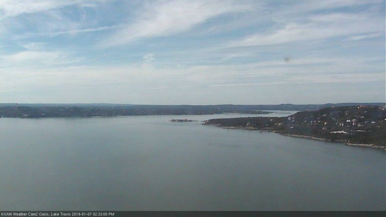 Lake Travis webcam, January 7, 2019 1:35 PM CT