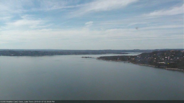 Lake Travis webcam, January 7, 2019 1:40 PM CT