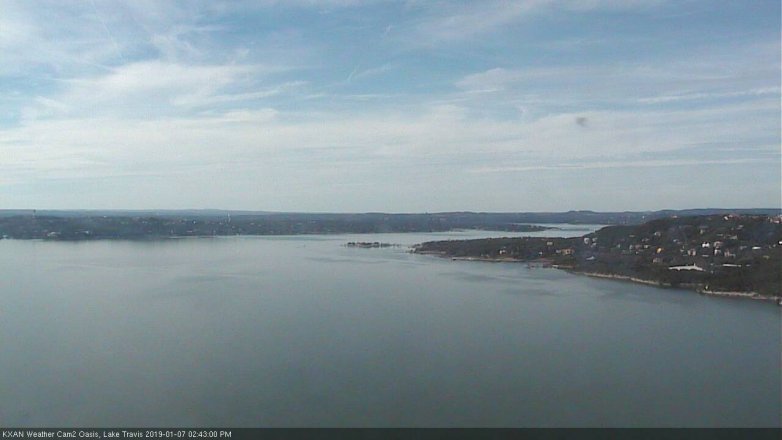 Lake Travis webcam, January 7, 2019 1:45 PM CT