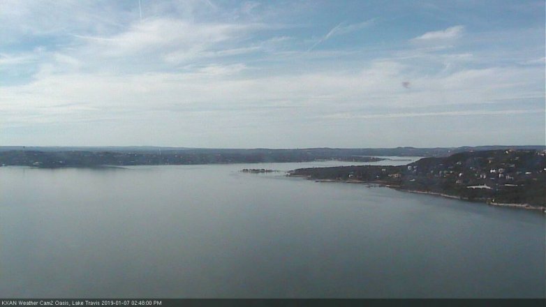 Lake Travis webcam, January 7, 2019 1:50 PM CT
