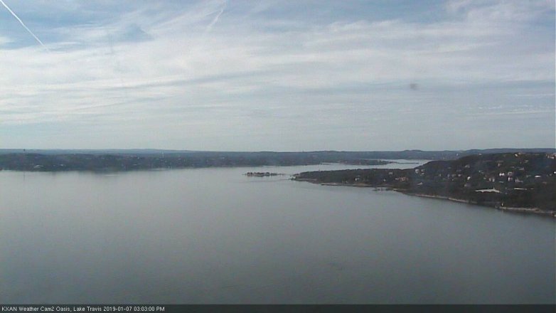Lake Travis webcam, January 7, 2019 2:05 PM CT