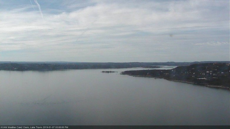 Lake Travis webcam, January 7, 2019 2:10 PM CT