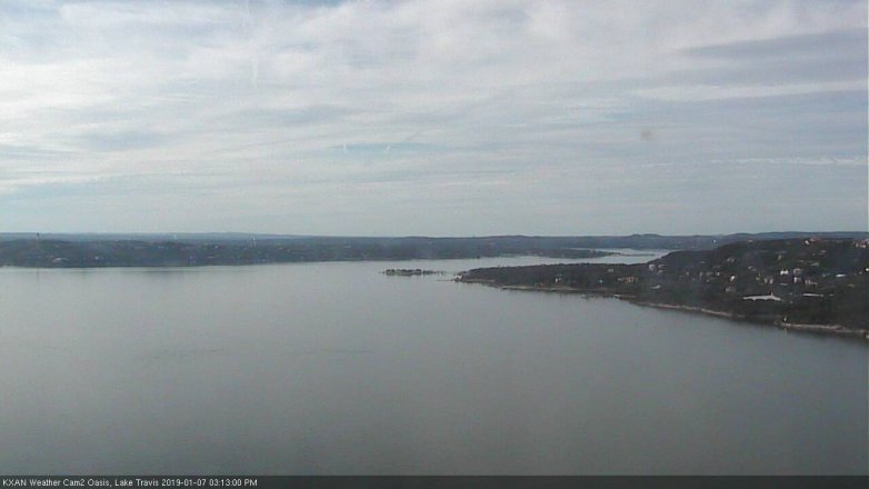 Lake Travis webcam, January 7, 2019 2:15 PM CT