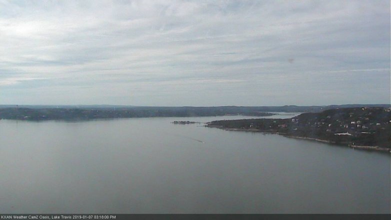 Lake Travis webcam, January 7, 2019 2:20 PM CT