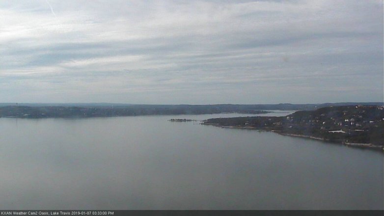 Lake Travis webcam, January 7, 2019 2:35 PM CT