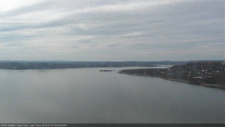 Lake Travis webcam, January 7, 2019 2:45 PM CT