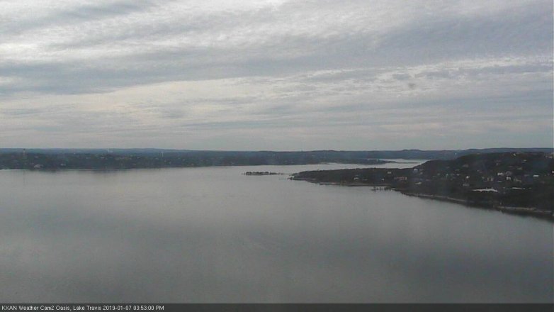 Lake Travis webcam, January 7, 2019 2:55 PM CT