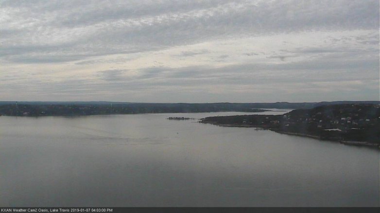 Lake Travis webcam, January 7, 2019 3:05 PM CT