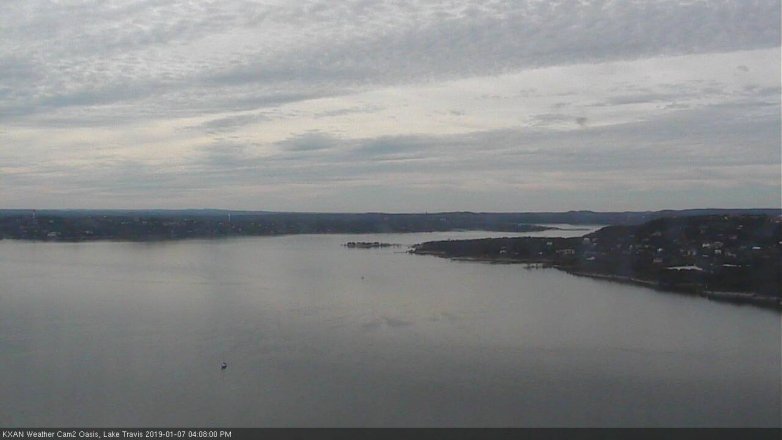 Lake Travis webcam, January 7, 2019 3:10 PM CT