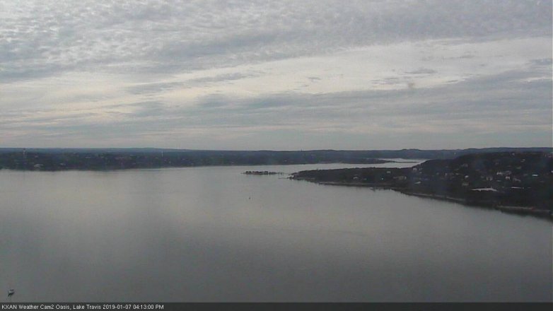 Lake Travis webcam, January 7, 2019 3:15 PM CT