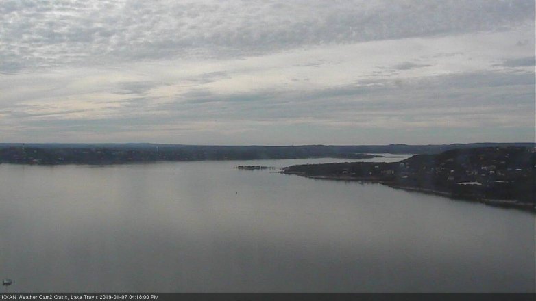 Lake Travis webcam, January 7, 2019 3:20 PM CT