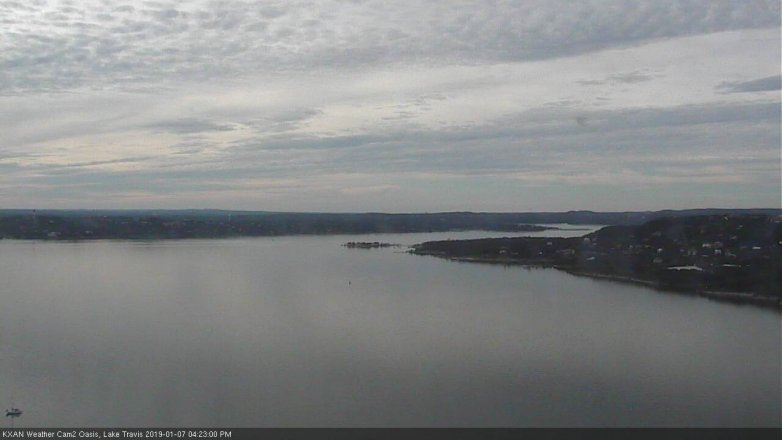 Lake Travis webcam, January 7, 2019 3:25 PM CT