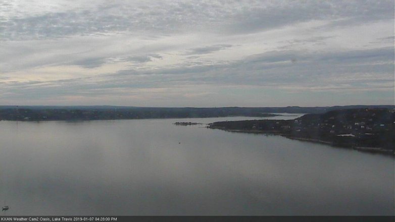 Lake Travis webcam, January 7, 2019 3:30 PM CT