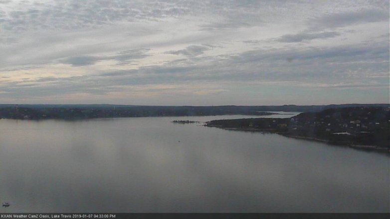 Lake Travis webcam, January 7, 2019 3:35 PM CT