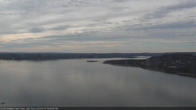 Lake Travis webcam, January 7, 2019 3:40 PM CT