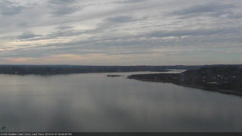Lake Travis webcam, January 7, 2019 3:50 PM CT