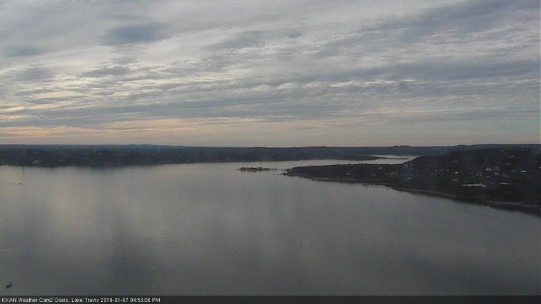 Lake Travis webcam, January 7, 2019 3:55 PM CT