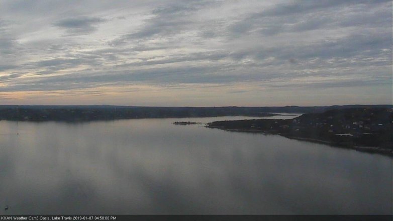 Lake Travis webcam, January 7, 2019 4:00 PM CT
